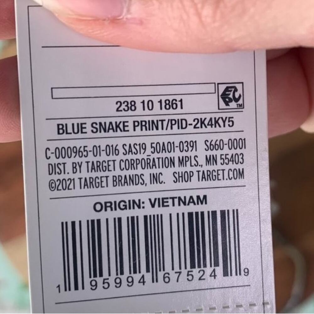 NEW TARGET Shade & Shore Blue Green Snake Skin Triangle Bralette Bikini Top XL - Picture 9 of 14